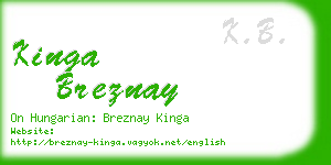 kinga breznay business card